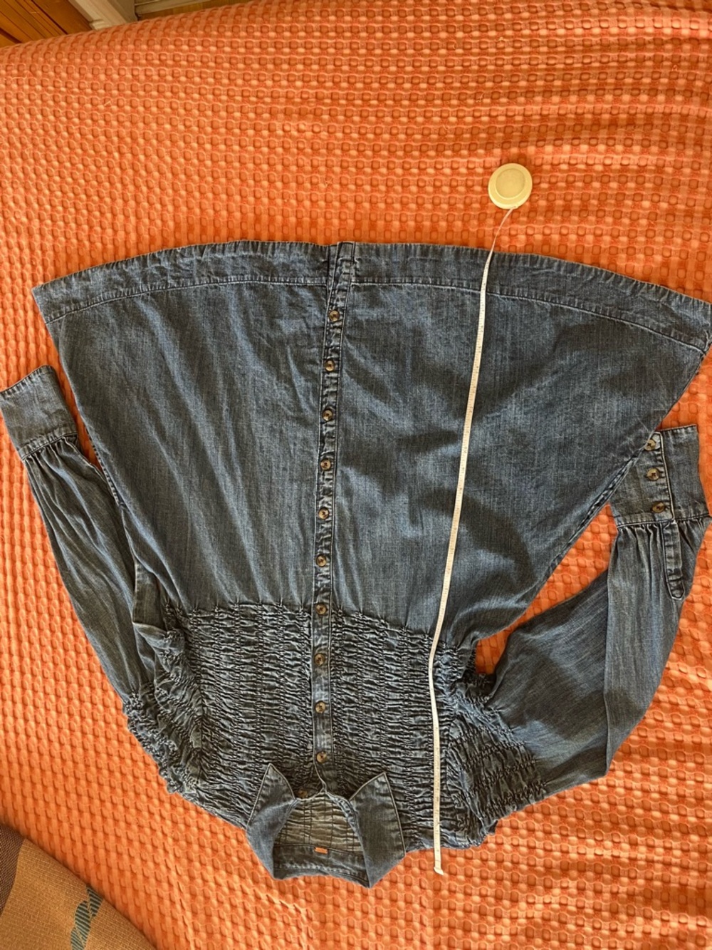 Free people doll baby dress, 100% cotton denim. - Picture 8 of 8